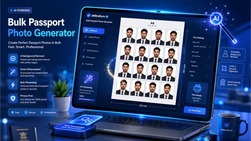 Multi Passport Size Photo In Just 1 Click