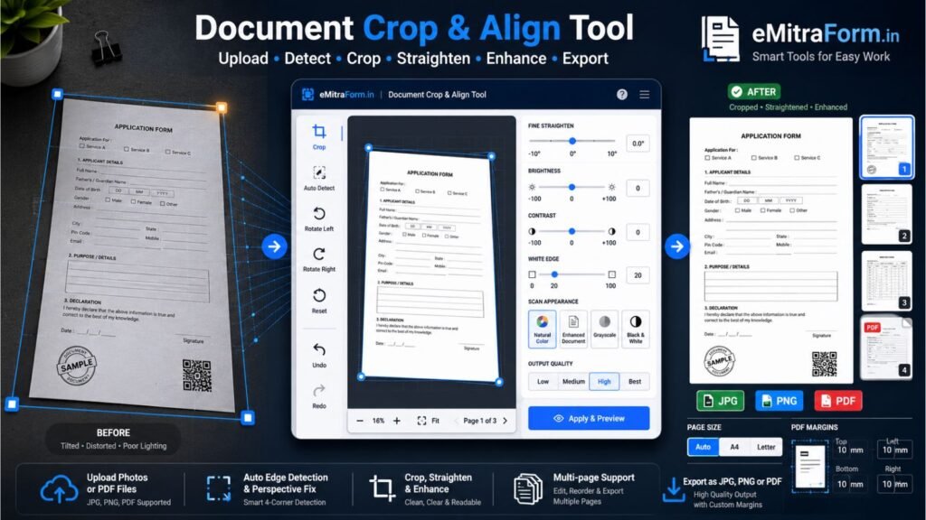 eMitra document crop align tool
